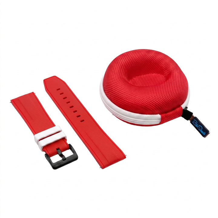 Shark Skin Diver Down Watch Strap & Matching Travel Pod Bundle