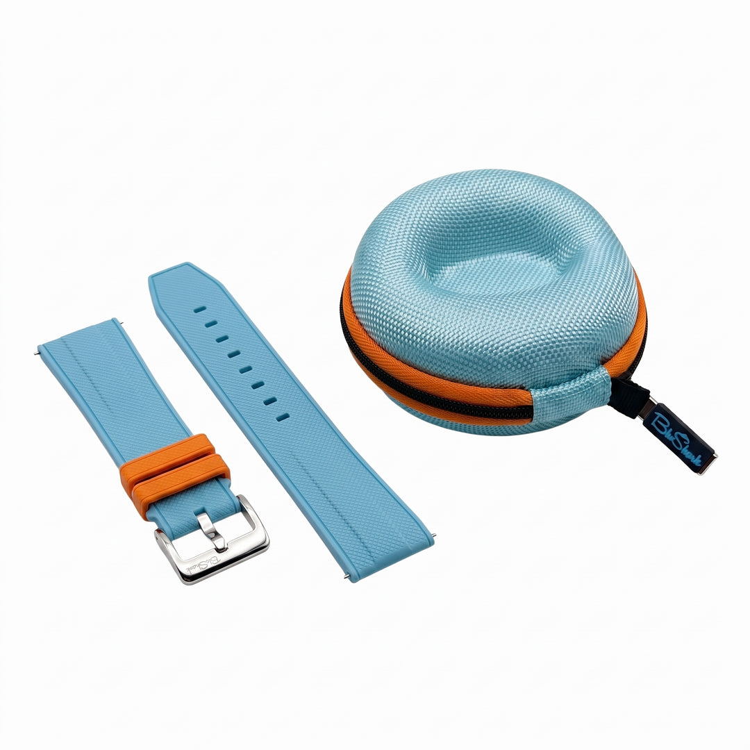 Shark Skin Racer Watch Strap & Matching Travel Pod Bundle
