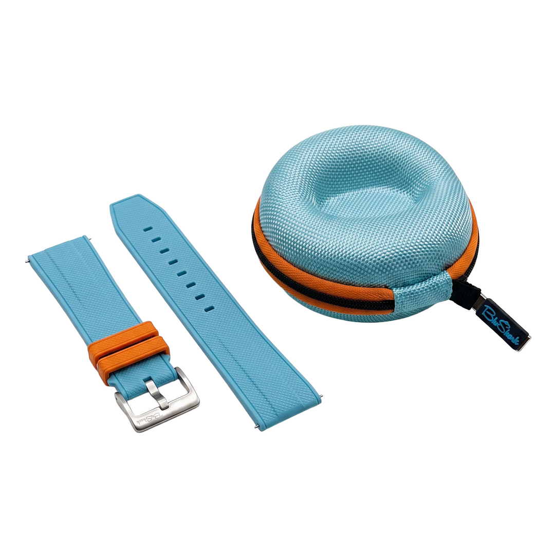 Shark Skin Racer Watch Strap & Matching Travel Pod Bundle