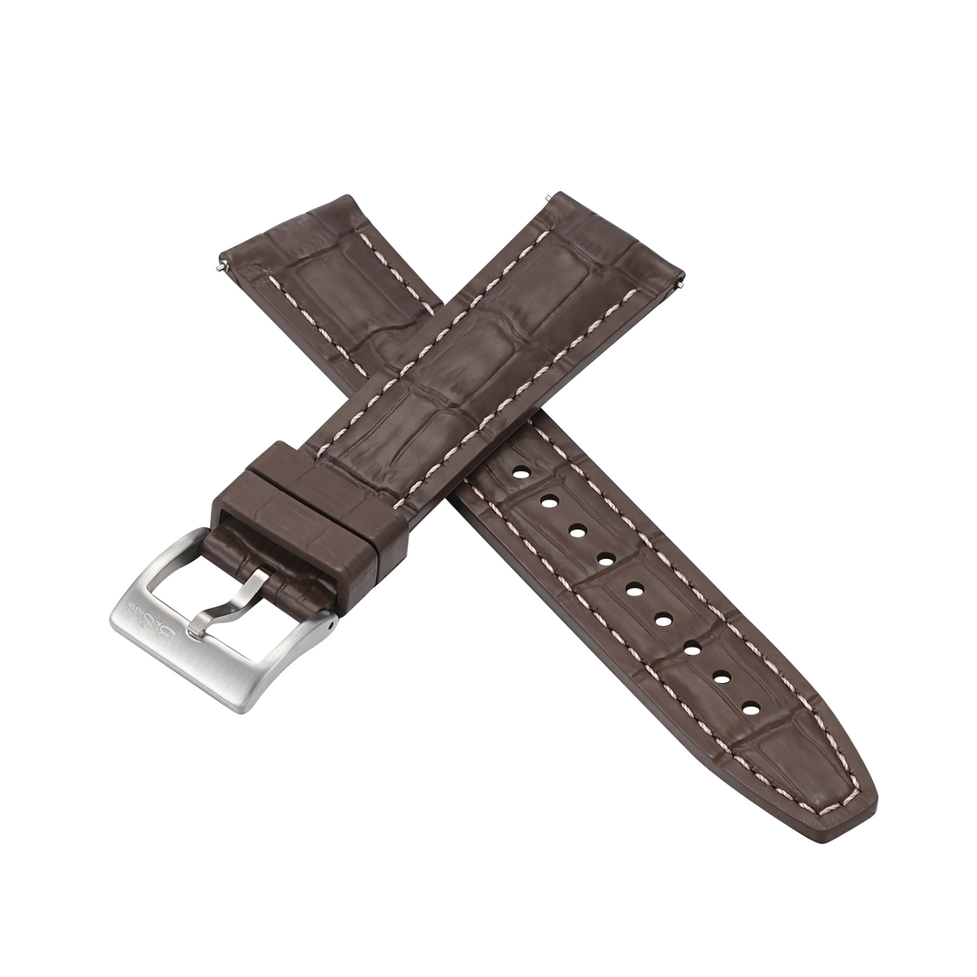 Croc Rubber - Brown with White