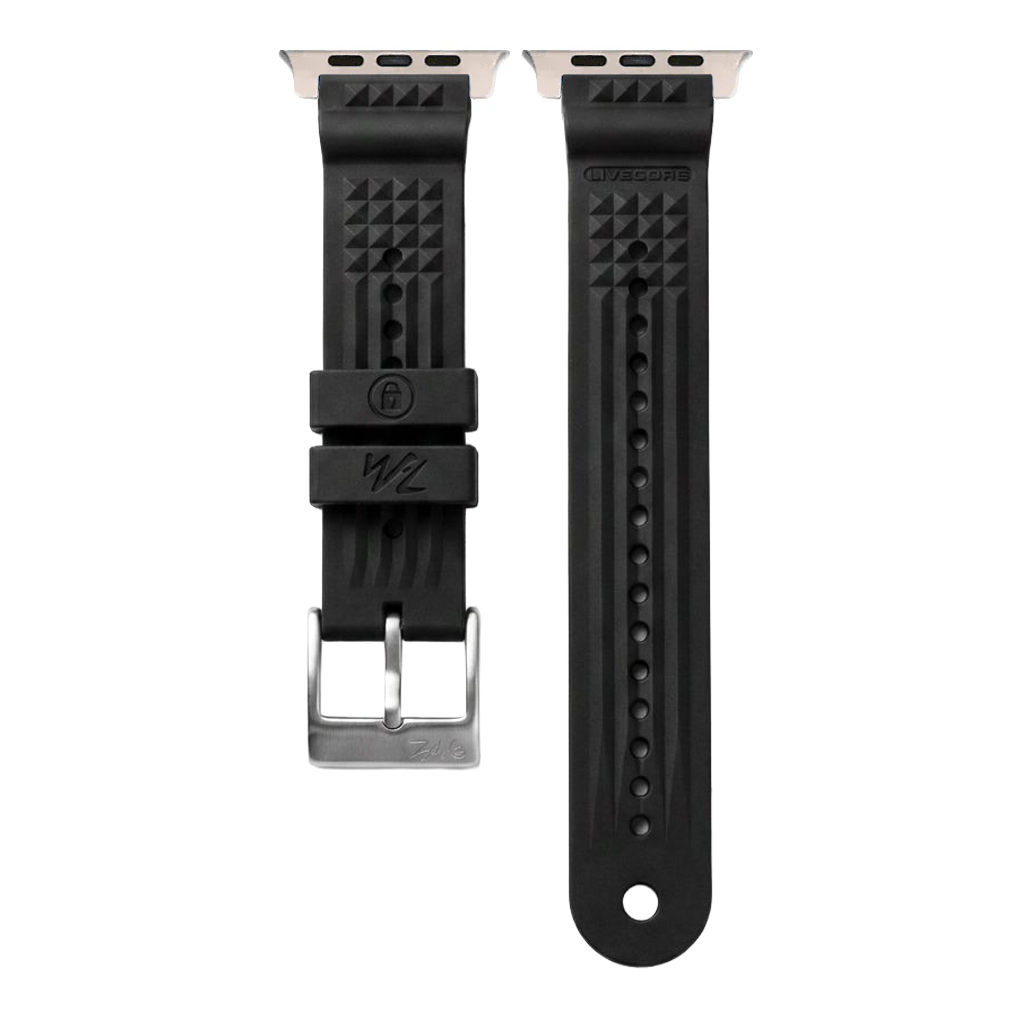 Divecore - HNBR Rubber - WFL Professional Diving Watch Strap - For Apple Watch ULTRA Black