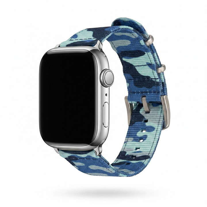 The O2 Band - For Apple Watch - Camo BluShark