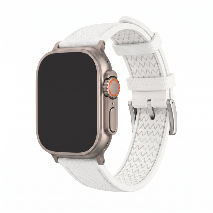 Sailcloth Rubber Buckle - For Apple Watch ULTRA - White/White