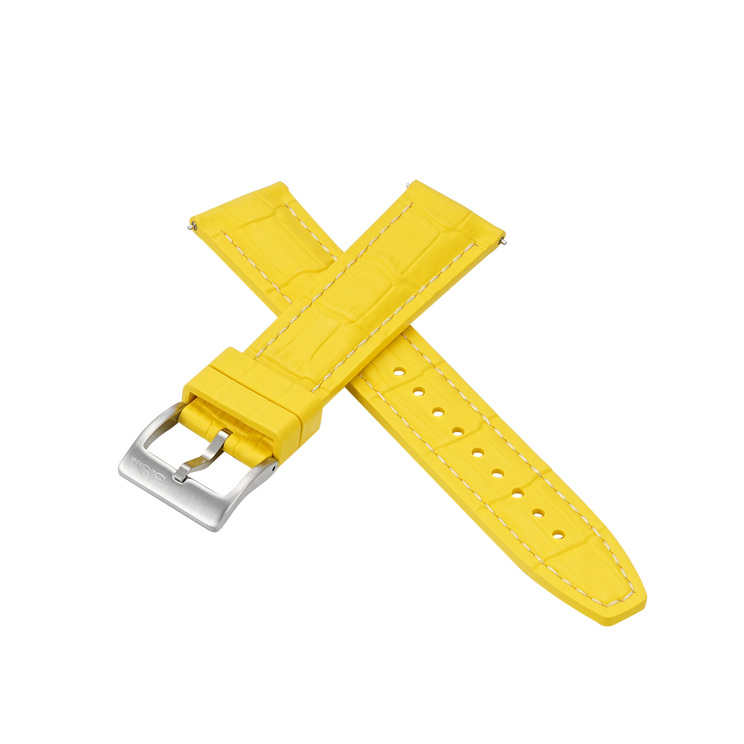 Croc Rubber - Yellow with White