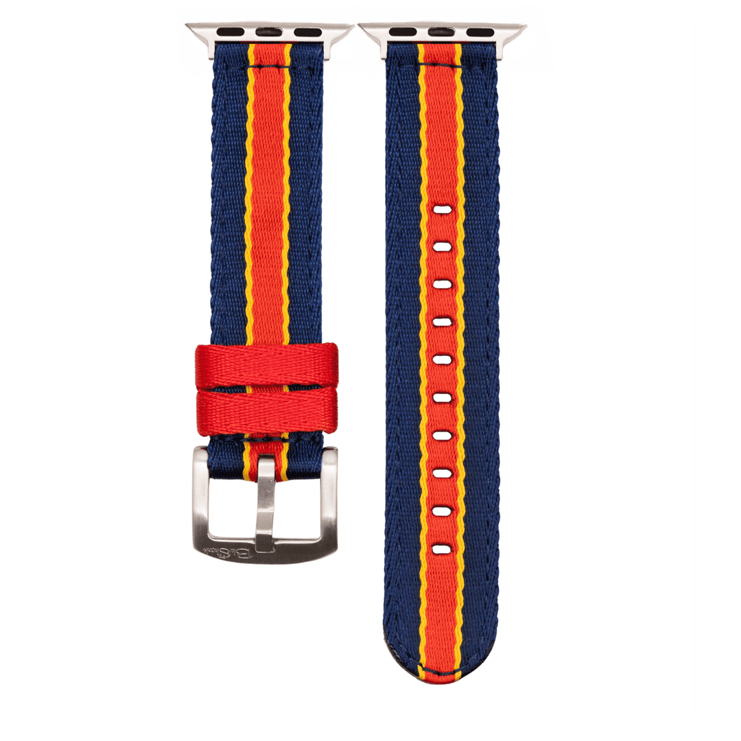 Alpha2 Band - For Apple Watch - Racing Stripe - Blue Red Yellow - BluShark Straps