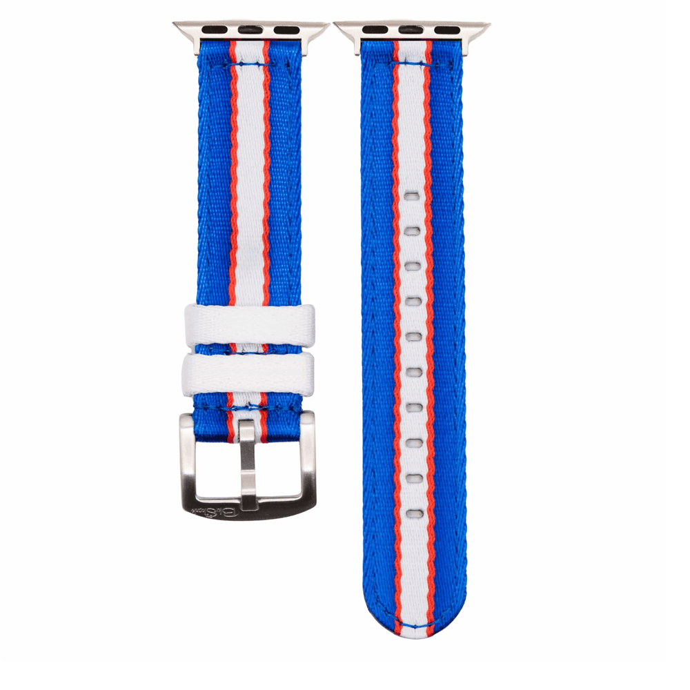 Alpha2 Band - For Apple Watch - Racing Stripe - Blue White Red - BluShark Straps