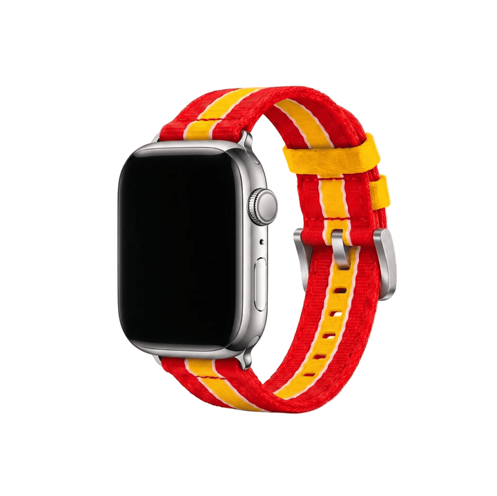 Alpha2 Band - For Apple Watch - Racing Stripe - Red Yellow White - BluShark Straps