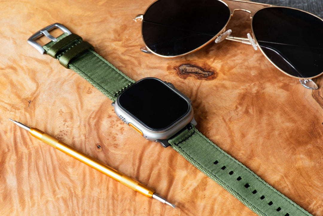 Alpha2 Band - For Apple Watch ULTRA - Army Green - BluShark Straps