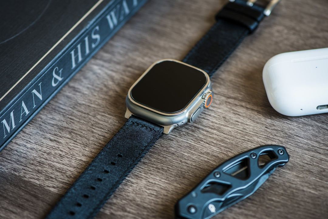 Alpha2 Band - For Apple Watch ULTRA - Black - BluShark Straps
