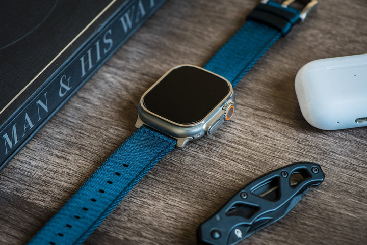 Alpha2 Band - For Apple Watch ULTRA - Peacock Blue - BluShark Straps