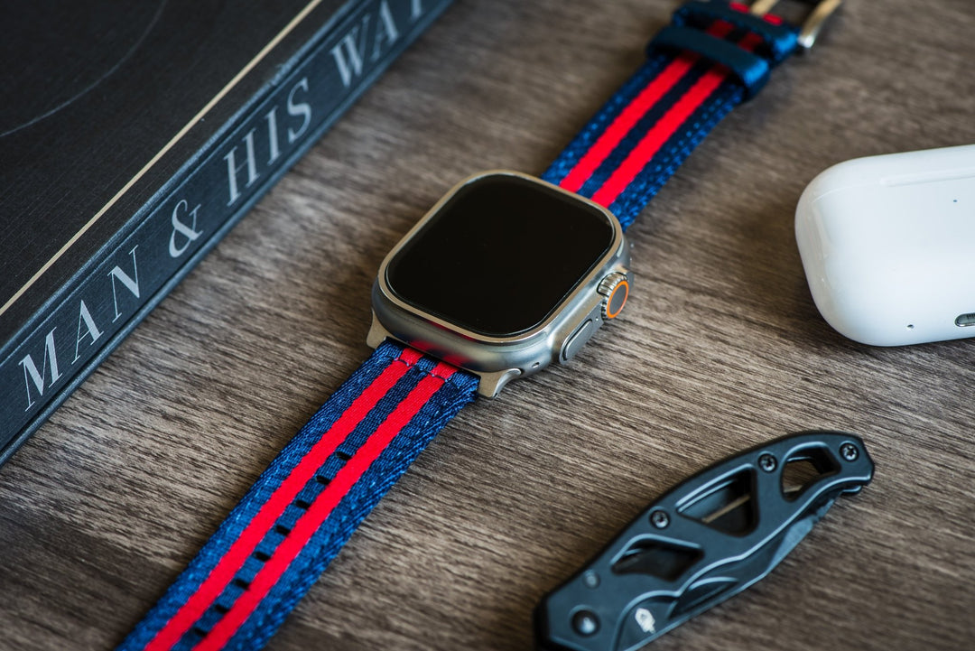 Alpha2 Band - For Apple Watch ULTRA - Pepsi - BluShark Straps