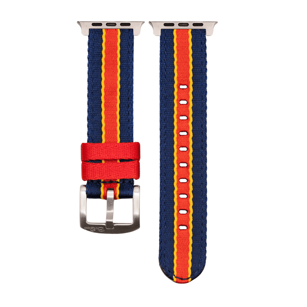 Alpha2 Band - For Apple Watch ULTRA - Racing Stripe - Blue Red Yellow - BluShark Straps