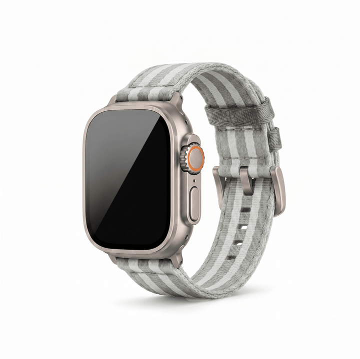 Alpha2 Band - For Apple Watch ULTRA - Silver Fox - BluShark Straps