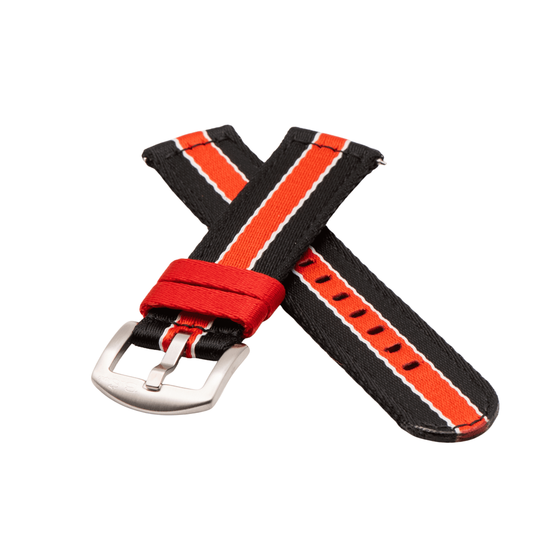 Alpha2 - Racing Stripe - Black Red White - BluShark Straps