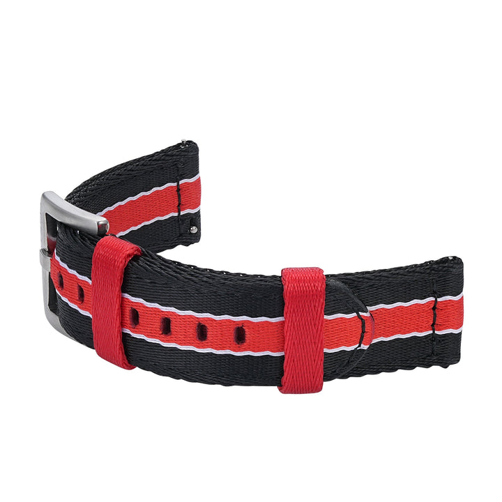 Alpha2 - Racing Stripe - Black Red White - BluShark Straps