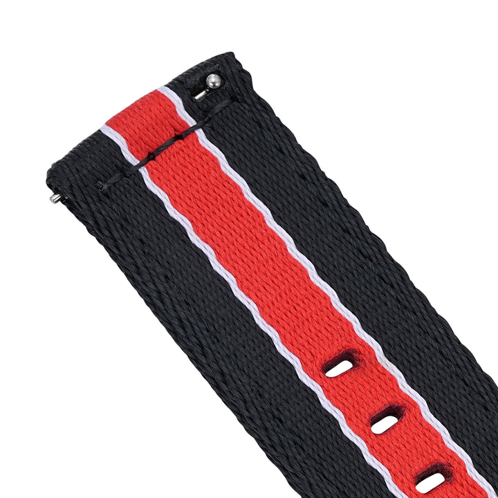 Alpha2 - Racing Stripe - Black Red White - BluShark Straps