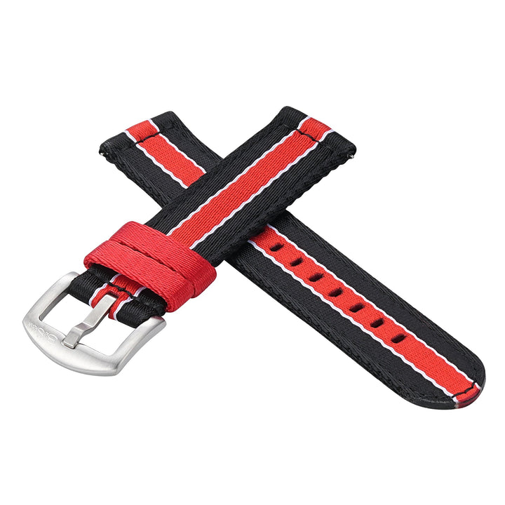 Alpha2 - Racing Stripe - Black Red White - BluShark Straps