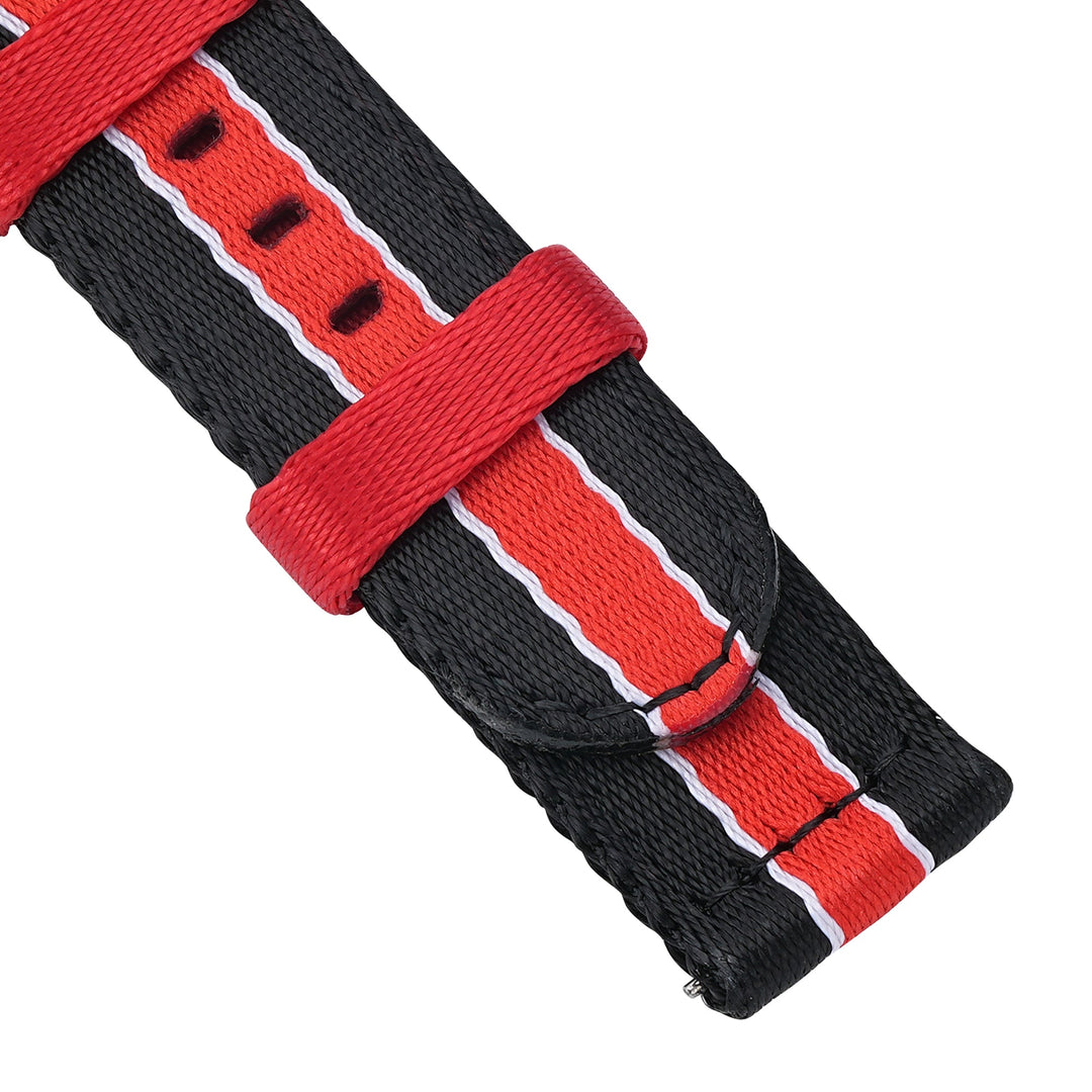 Alpha2 - Racing Stripe - Black Red White - BluShark Straps
