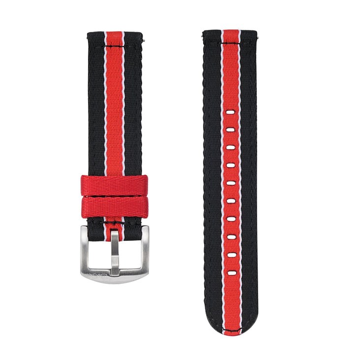 Alpha2 - Racing Stripe - Black Red White - BluShark Straps