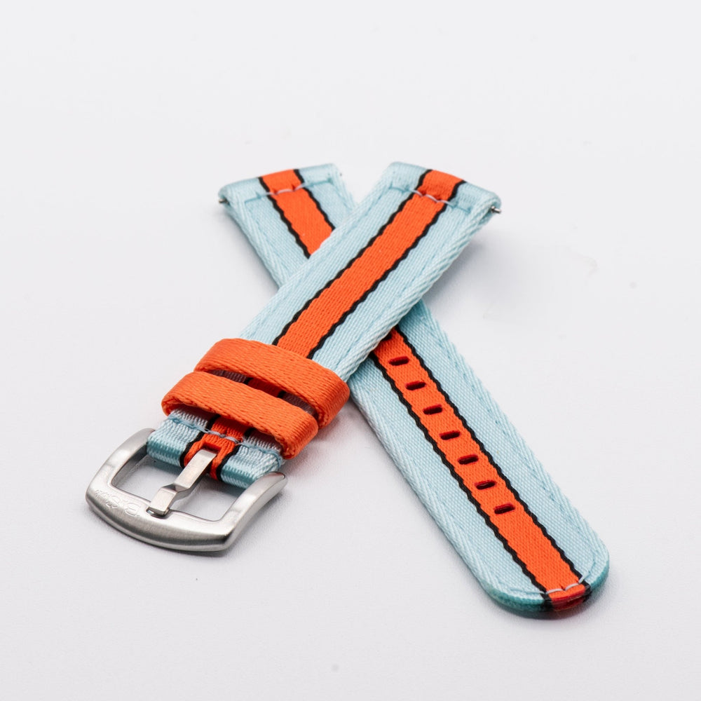 Alpha2 - Racing Stripe - Blue Orange Black - BluShark Straps