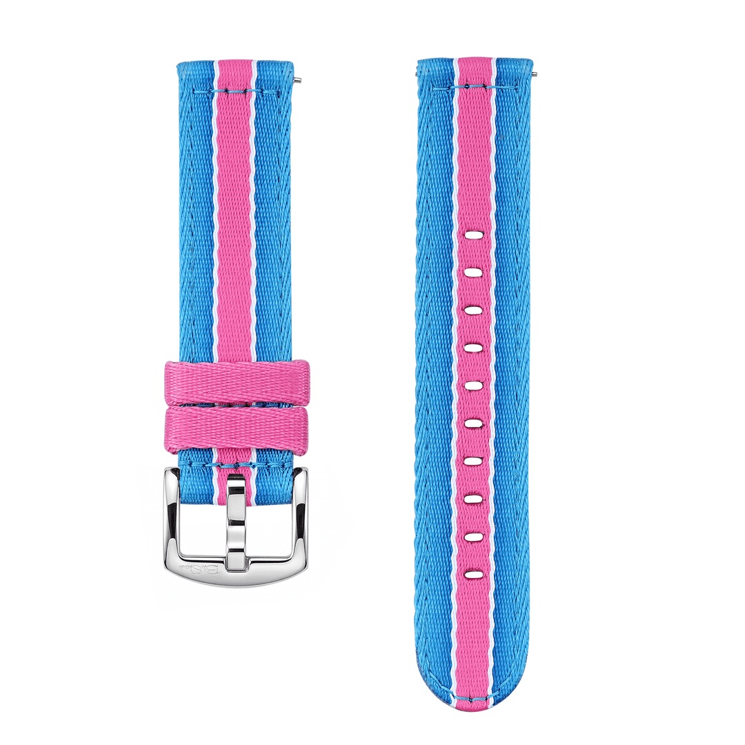Alpha2 - Racing Stripe - Blue Pink White - BluShark Straps