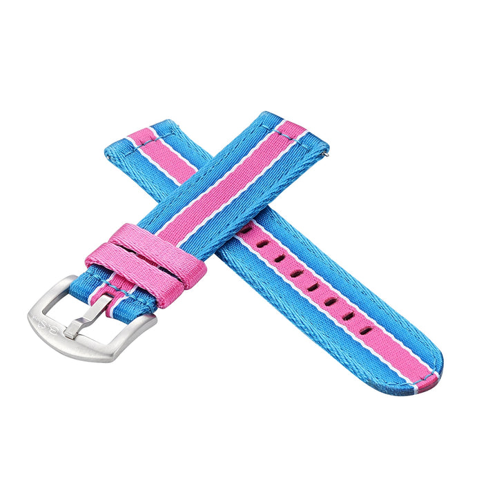 Alpha2 - Racing Stripe - Blue Pink White - BluShark Straps