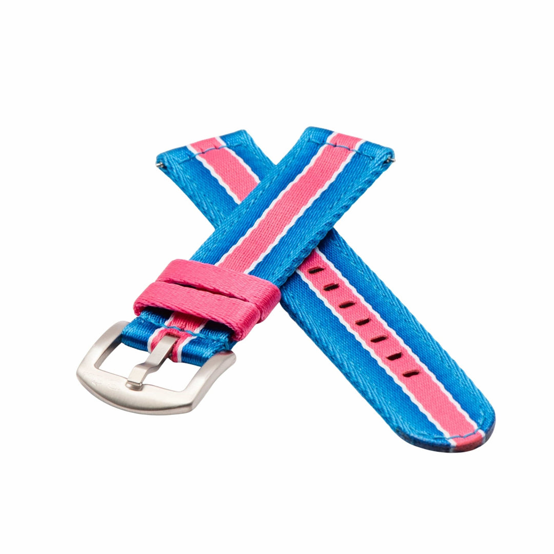 Alpha2 - Racing Stripe - Blue Pink White - BluShark Straps