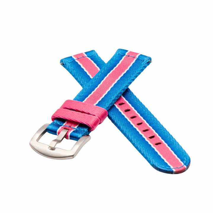 Alpha2 - Racing Stripe - Blue Pink White - BluShark Straps