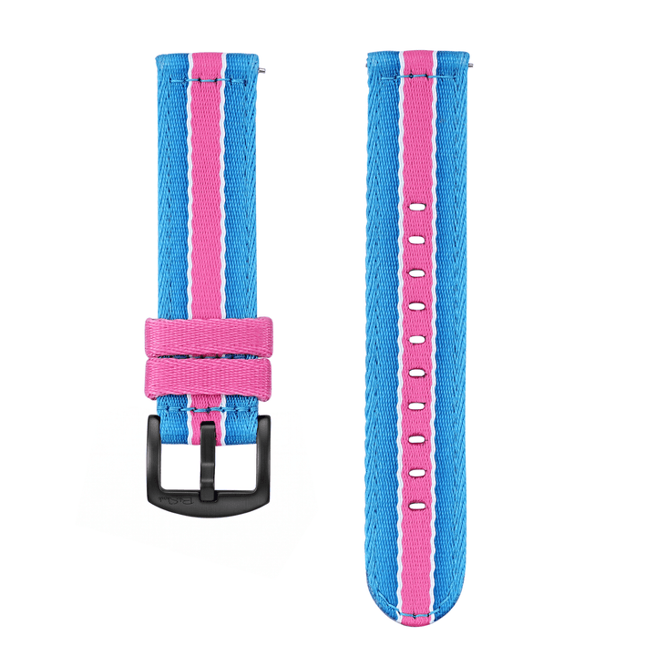 Alpha2 - Racing Stripe - Blue Pink White - BluShark Straps