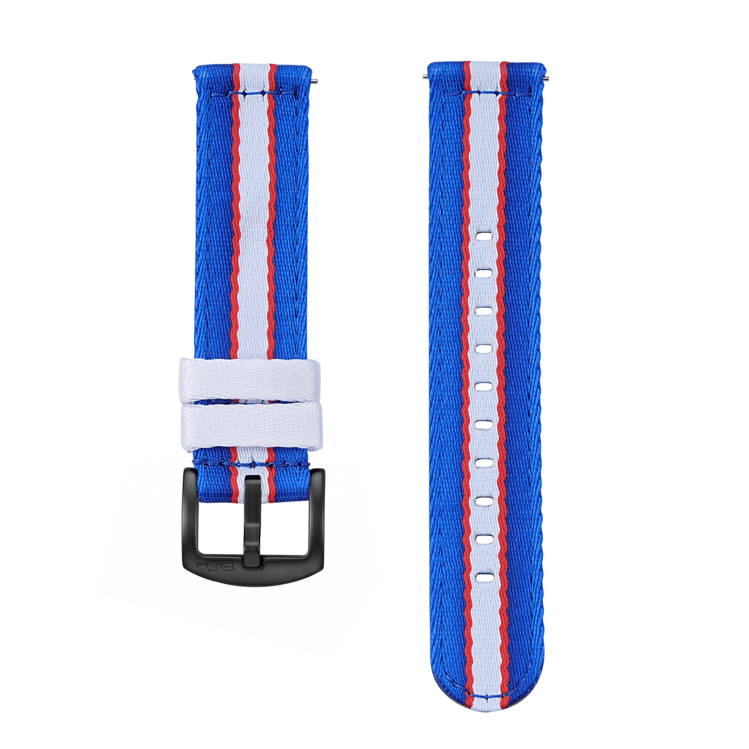 Alpha2 - Racing Stripe - Blue White Red - BluShark Straps