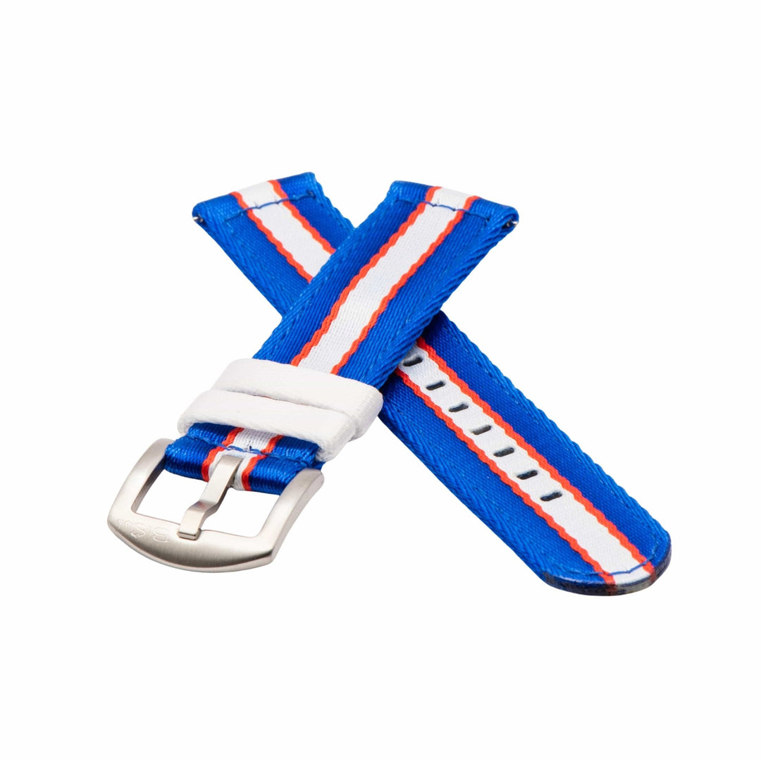 Alpha2 - Racing Stripe - Blue White Red - BluShark Straps