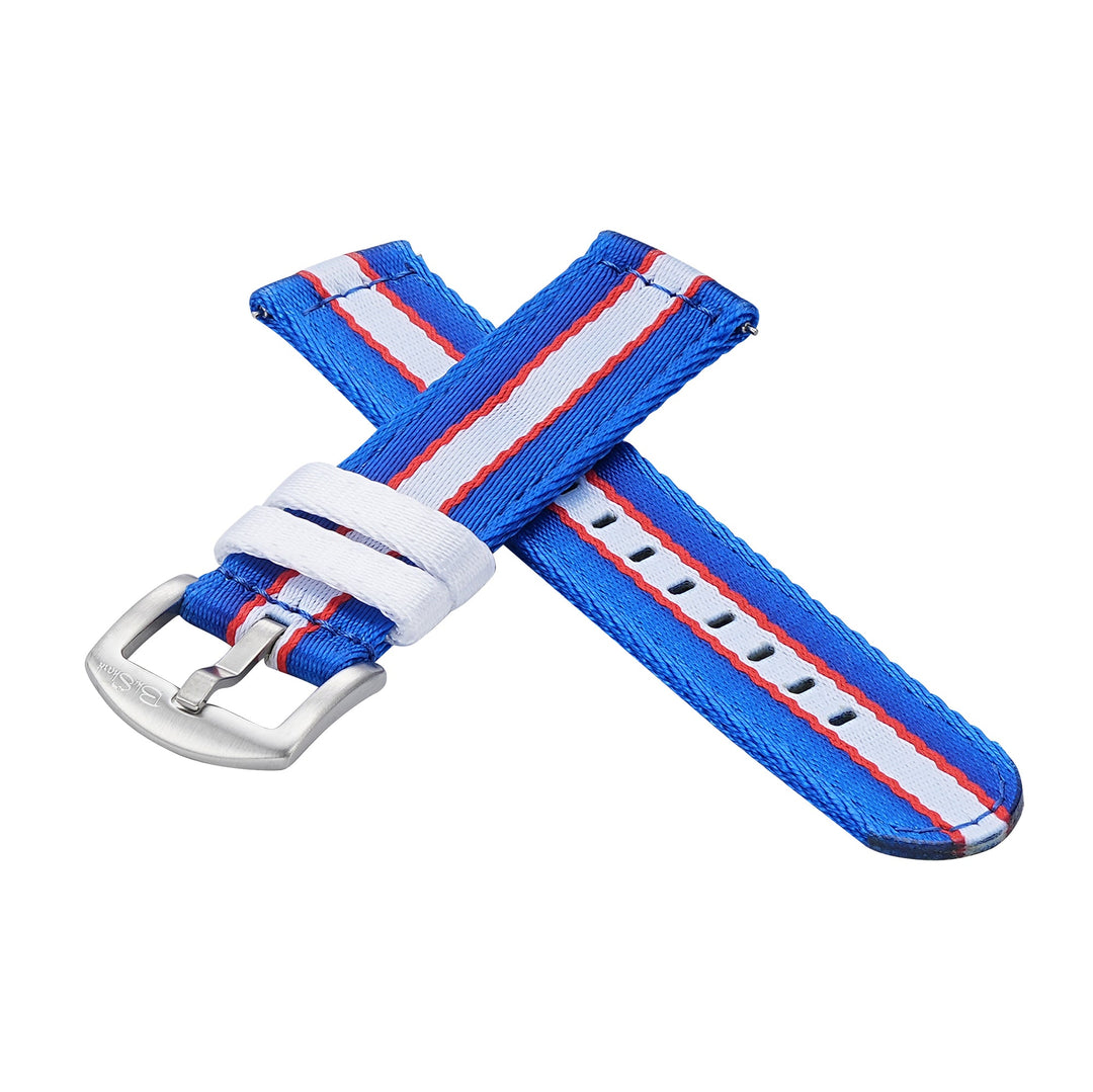 Alpha2 - Racing Stripe - Blue White Red - BluShark Straps