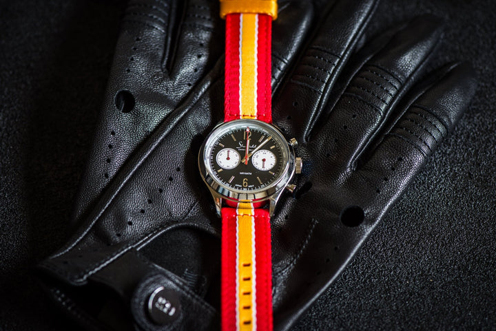 Alpha2 - Racing Stripe - Red Yellow White - BluShark Straps