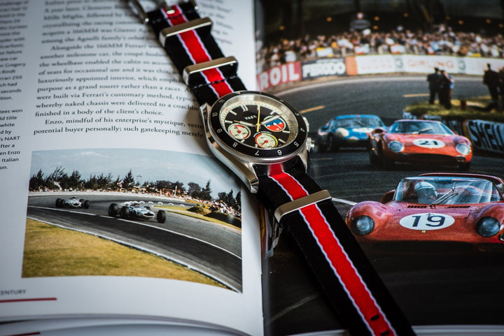 AlphaPremier - Racing Stripe - Black Red White - BluShark Straps