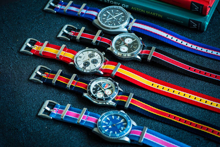AlphaPremier - Racing Stripe - Black Red White - BluShark Straps