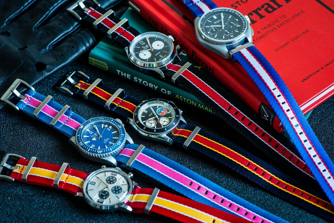 AlphaPremier - Racing Stripe - Black Red White - BluShark Straps
