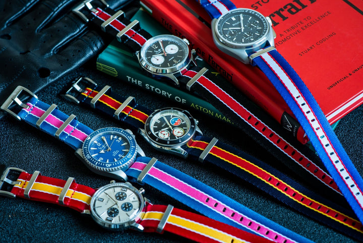 AlphaPremier - Racing Stripe - Black Red White - BluShark Straps