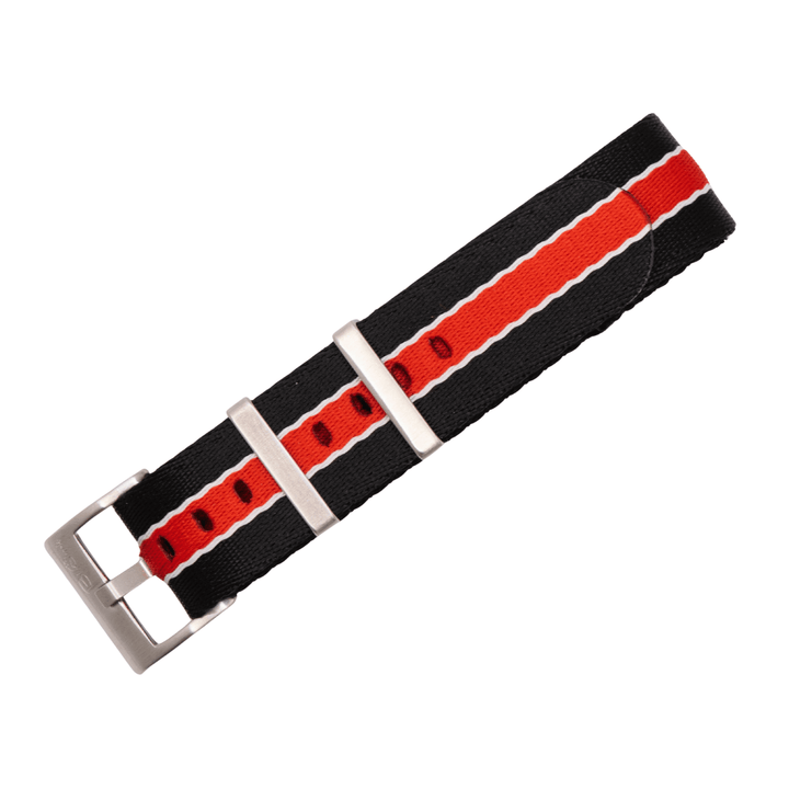 AlphaPremier - Racing Stripe - Black Red White - BluShark Straps