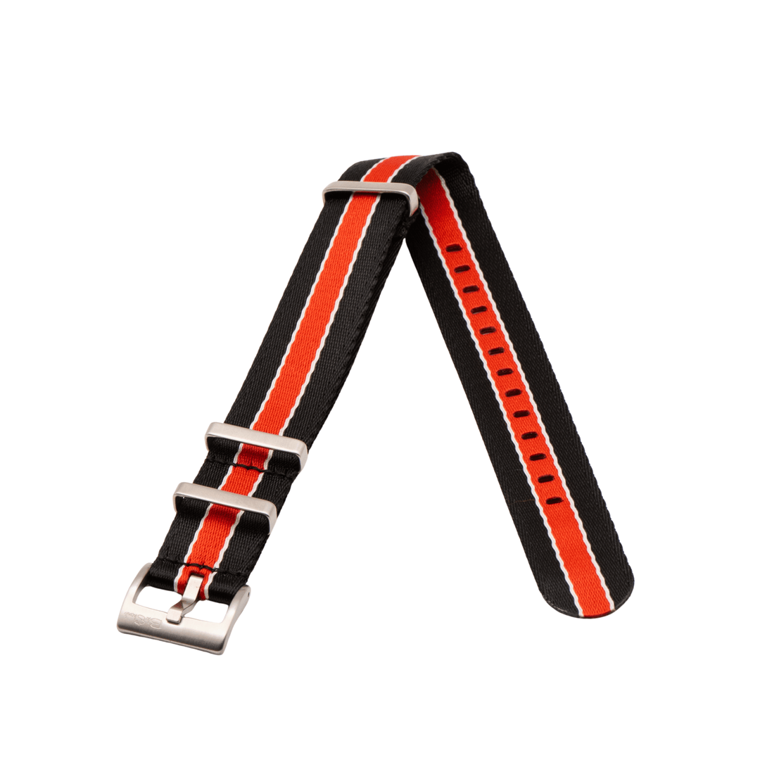 AlphaPremier - Racing Stripe - Black Red White - BluShark Straps