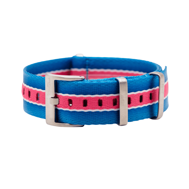 AlphaPremier - Racing Stripe - Blue Pink White - BluShark Straps