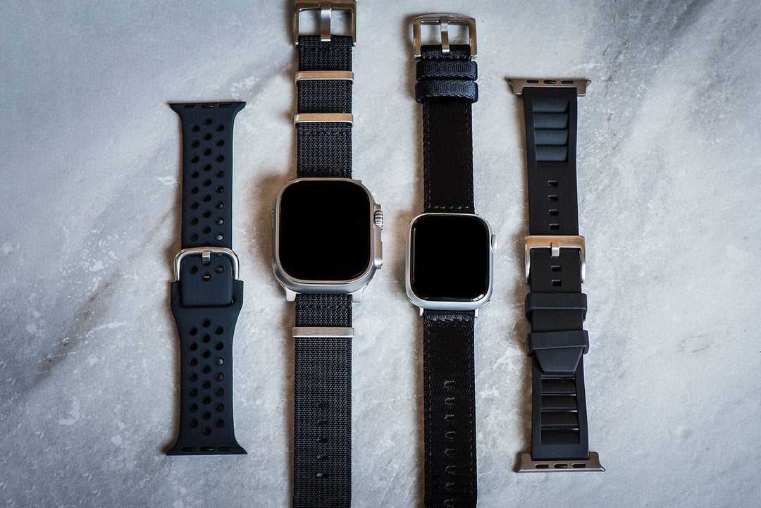 Apple Band - Black Bands - 4 Pack Bundle - BluShark Straps