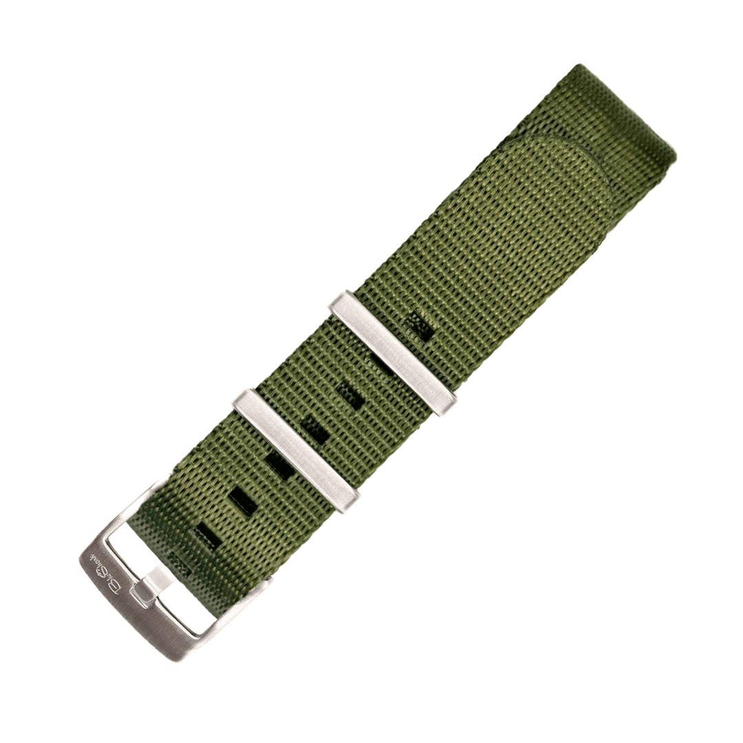 Seat Belt Watch Band Army Green Watch Strap 20mm 22mm BluShark Straps