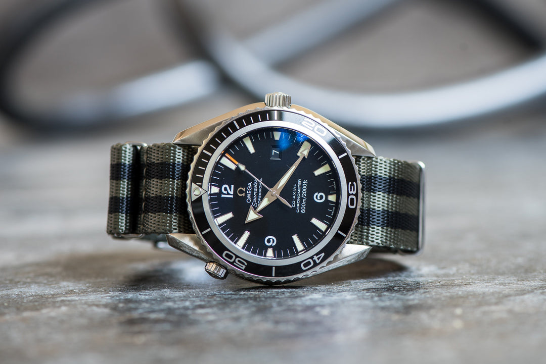Omega Seamaster Blue Shark Nato Premium Ribbed Balistic Nylon Two
