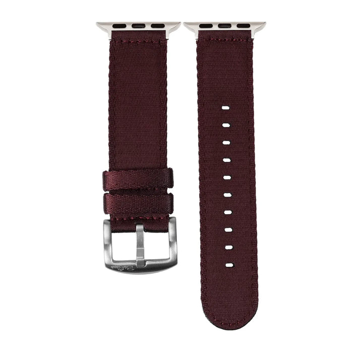 BluShark Apple Band Alpha2 - TikTok Burgundy / Small Apple Watch (38/40/41/42mm) / Brushed Buckle / Brushed Adapter BluShark Premium Nylon Band For Apple Watch Series 1-11 & ULTRA - Alpha2
