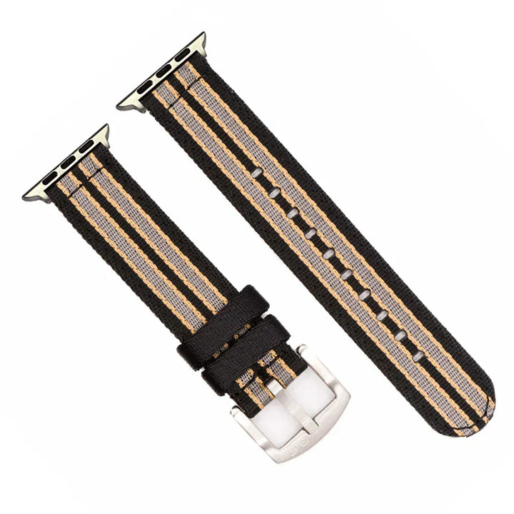 BluShark Apple Band Alpha2 - TikTok Bond 2021 / Small Apple Watch (38/40/41/42mm) / Brushed Buckle / Brushed Adapter BluShark Premium Nylon Band For Apple Watch Series 1-11 & ULTRA - Alpha2