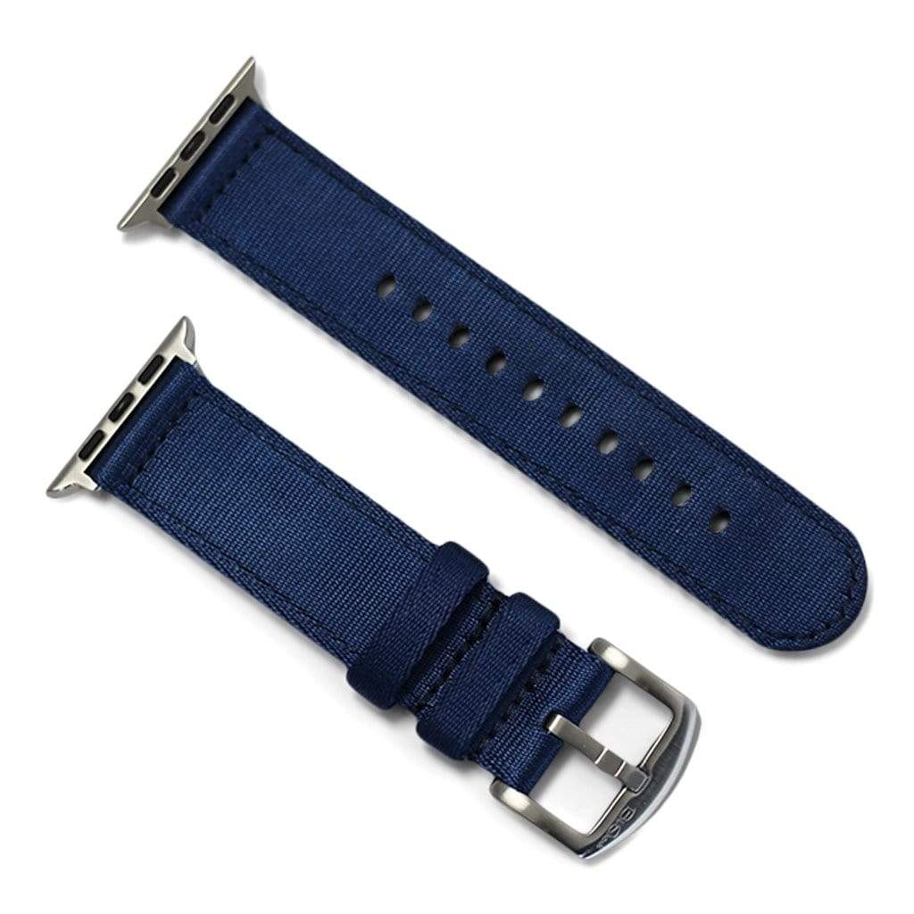 BluShark Apple Band Alpha2 - TikTok Navy Blue / Small Apple Watch (38/40/41/42mm) / Brushed Buckle / Brushed Adapter BluShark Premium Nylon Band For Apple Watch Series 1-11 & ULTRA - Alpha2