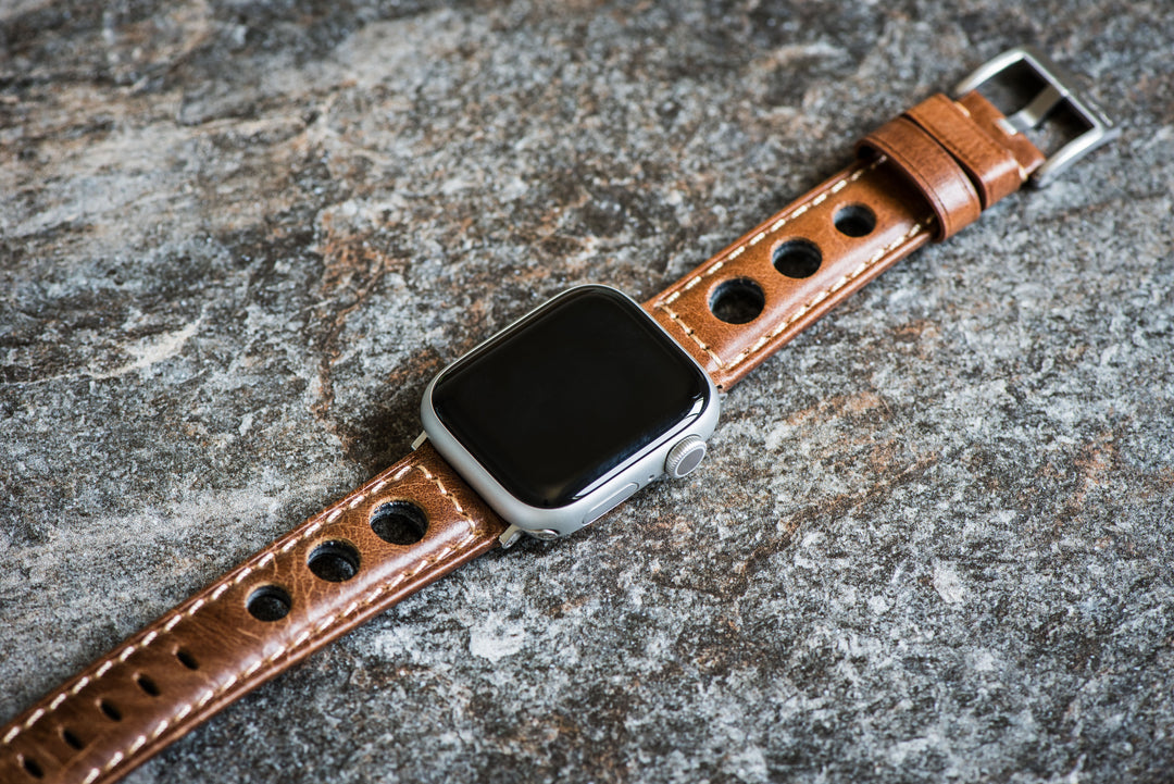 BluShark Apple Band Leather Rally Apple Band - Leather - Rally - Brown