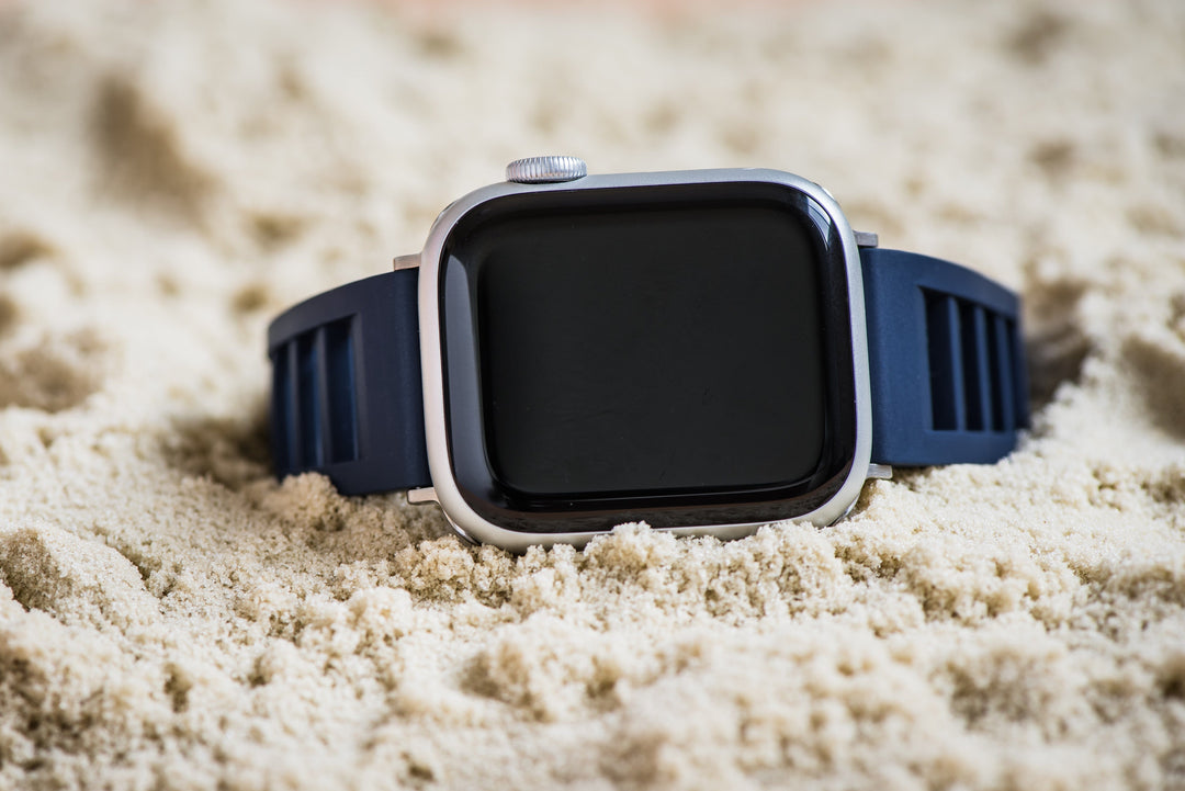 BluShark Apple Band Shark Gill Rubber Apple Band - Shark Gill Rubber - Dark Blue