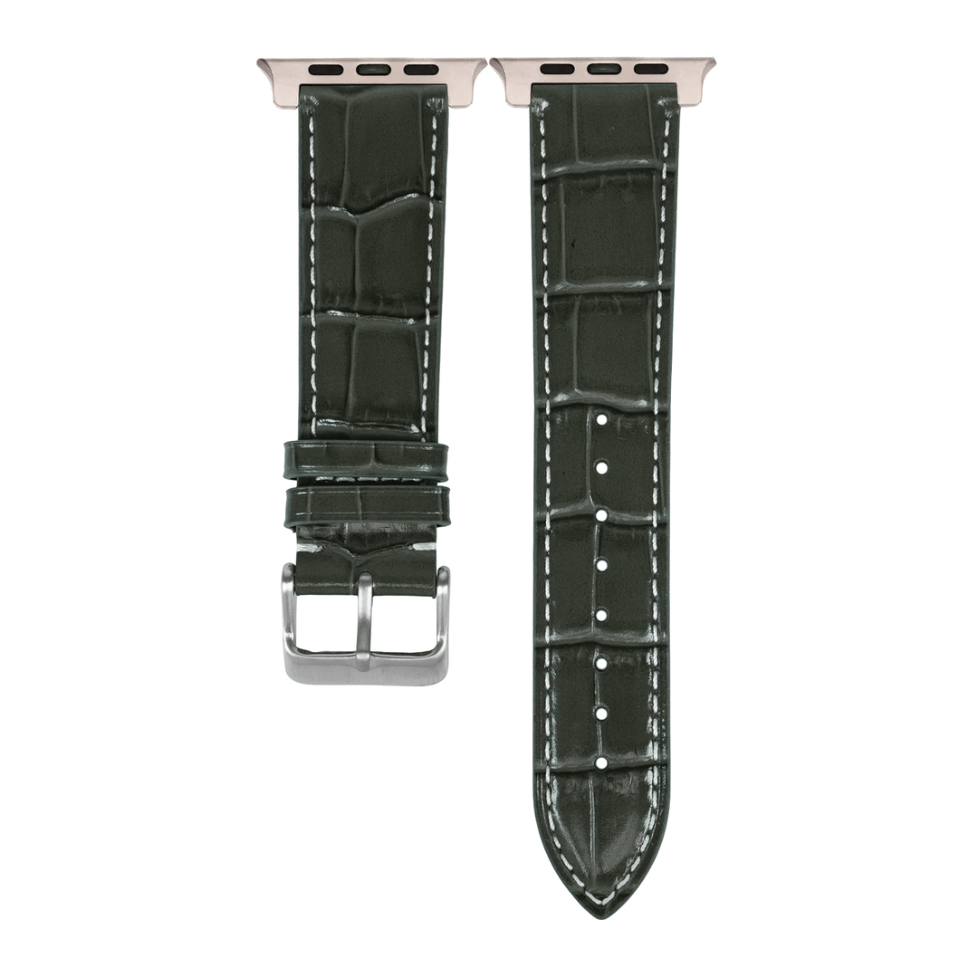 BluShark Apple Band ULTRA Leather Crocodile ULTRA 1 / ULTRA 2 / ULTRA 3 Apple Band ULTRA - Leather Crocodile Grain - Earl Gray