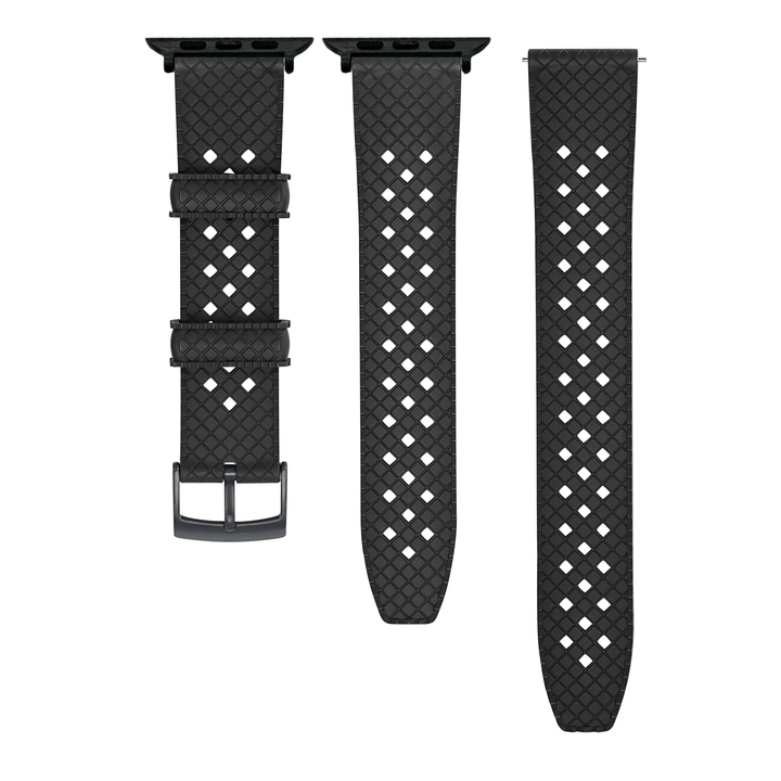 BluShark Apple Band ULTRA Neo Tropical Rubber Apple Watch ULTRA 1 / ULTRA 2 / ULTRA 3 / PVD Black Buckle & Black Adapter Apple Band ULTRA - Neo Tropical Rubber - Black